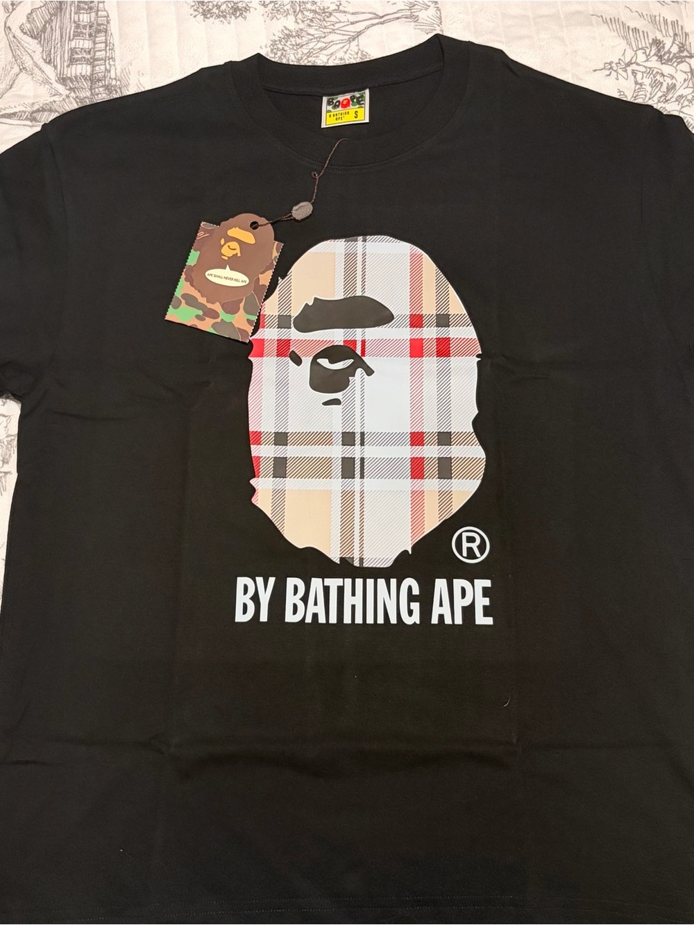 Bape X burbery Head Graphic